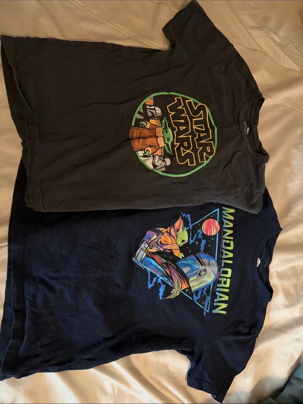 Old Navy Black & Navy Kids' Star Wars The Mandalorian Graphic Tees
